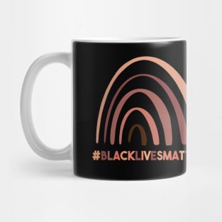 #blacklivesmatter brown black rainbow Mug